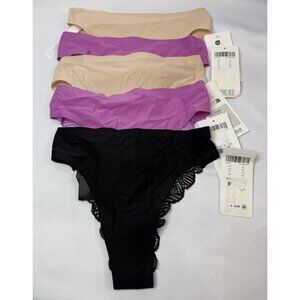 Chantelle One Size Soft Stretch Tanga Panties Lace Back LOT Size S M L XL *T10